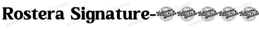 Rostera Signature字体转换
